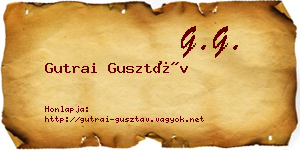 Gutrai Gusztáv névjegykártya