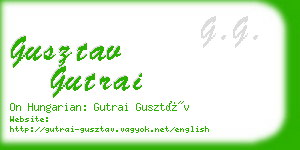 gusztav gutrai business card